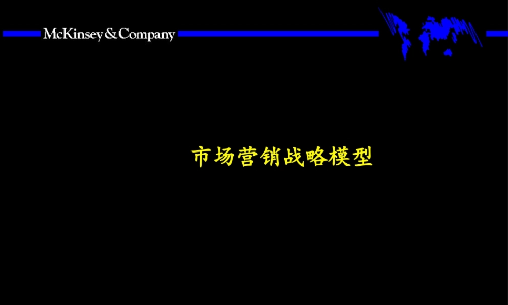 麦肯锡市场营销战略全套分析模型.ppt