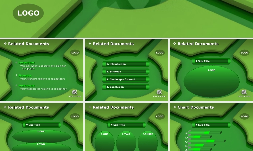 三维绿色简约PPT模板fnn8b.ppt