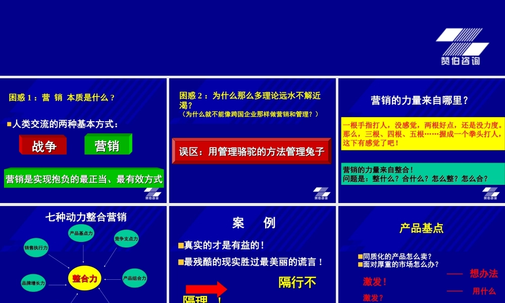 路长全 七种动力整合营销培训内容提纲.ppt