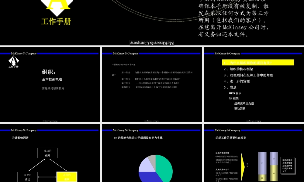 麦肯锡组织 概述与基本框架.ppt