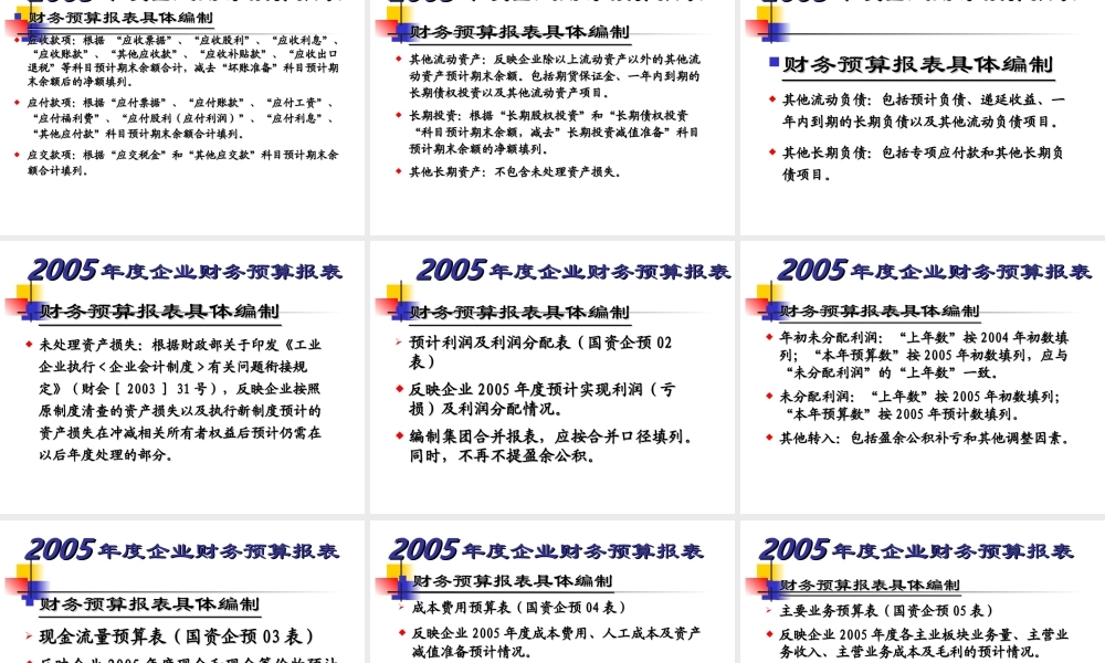 年度企业财务预算报表tey8l.ppt