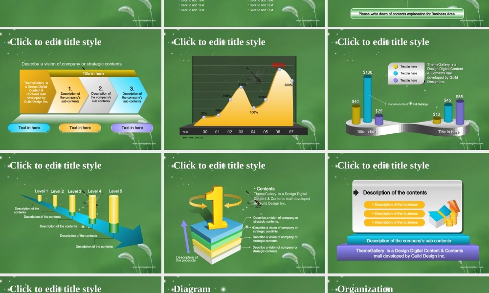 绿色模板图表齐全共30张.ppt