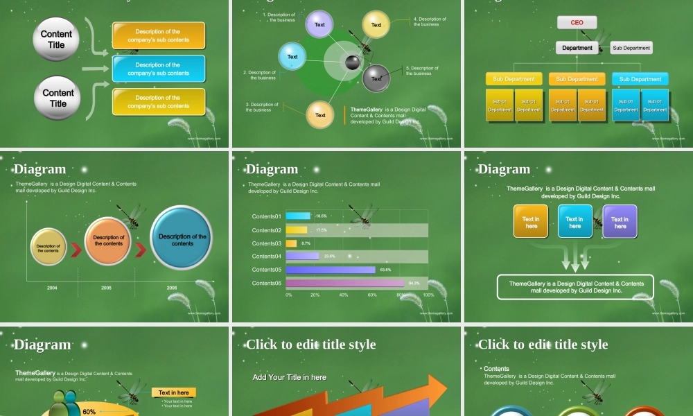 绿色模板图表齐全共30张.ppt