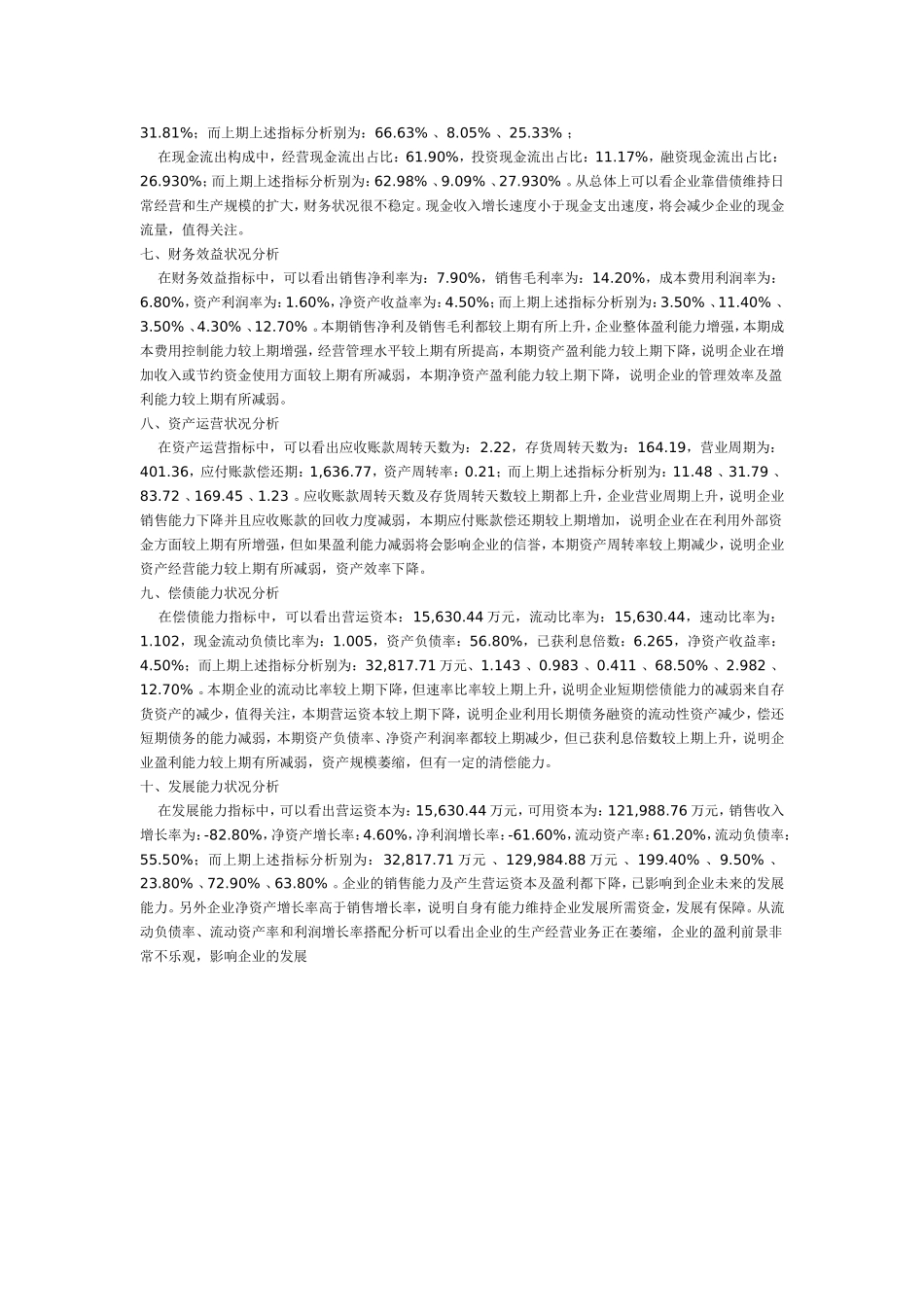 某上市公司2004年的结论性分析报告.doc_第2页