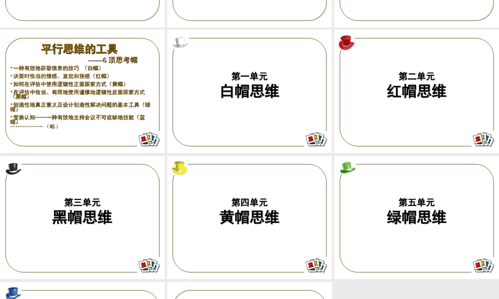 平行思维工具训练trcnb.ppt