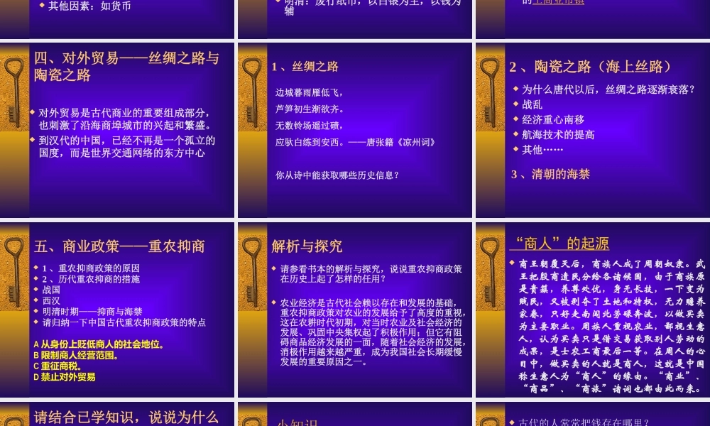 农耕时代的商业与城市2786d.ppt