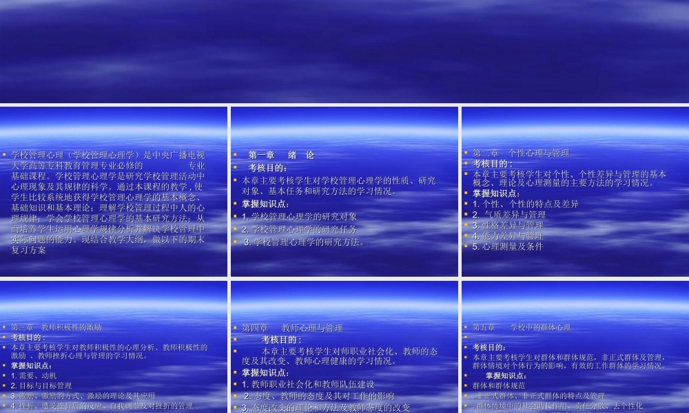 学校管理心理学复习0990g.ppt