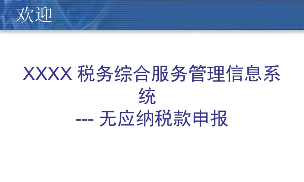 税务综合服务管理信息系统g2e3o.ppt