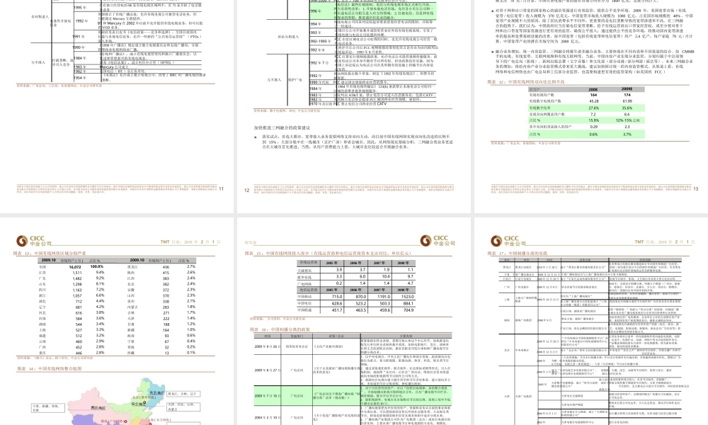 中金公司-TMT行业：三网融合深度研究报.ppt