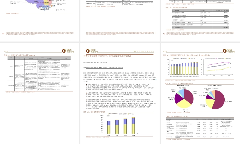 中金公司-TMT行业：三网融合深度研究报.ppt