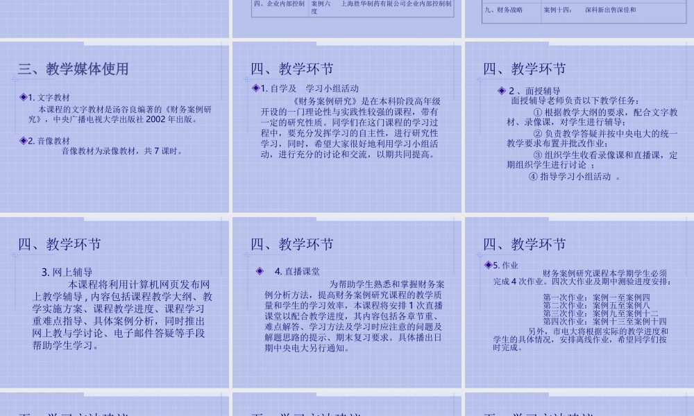 如何学习《财务案例研究》0pium.ppt