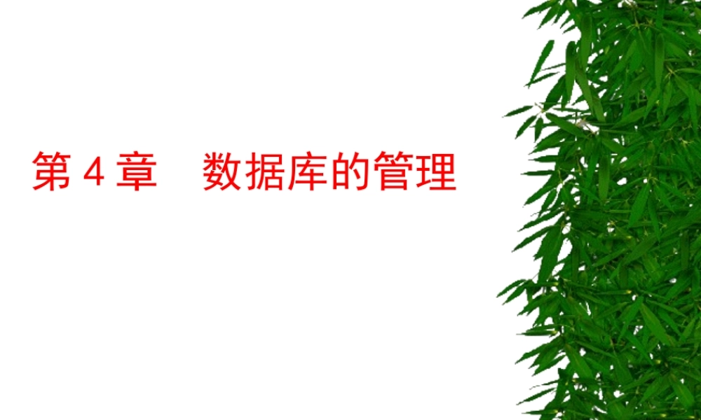 数据库的管理geq96.ppt