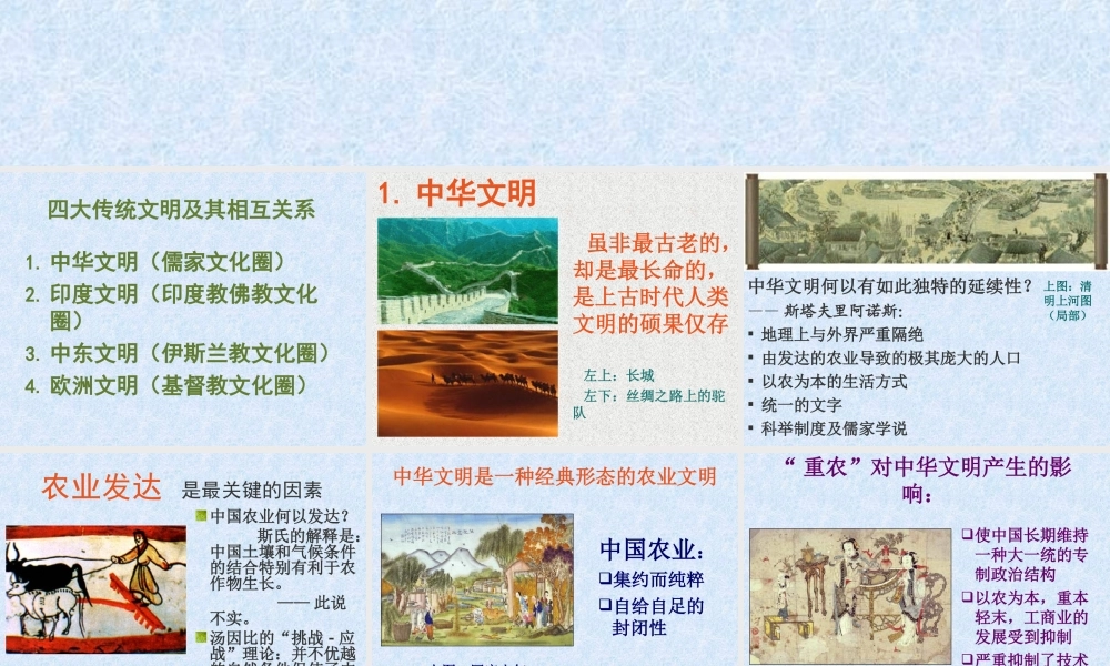 四大传统文明及其关系格局l5k6r.ppt