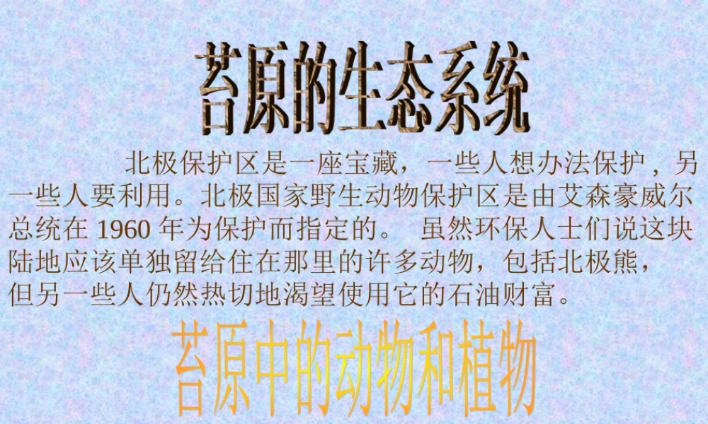 苔原的生态系统uufuo.ppt