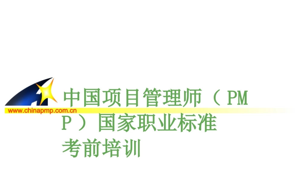 项目管理师（师级其他类）1-基础知识w7p42.PPT