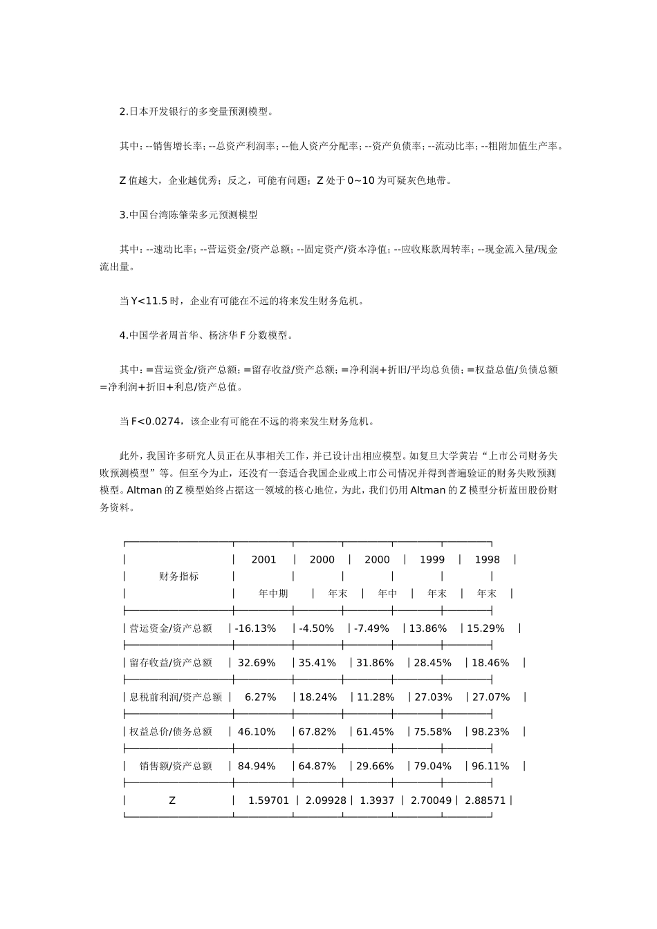 运用财务失败预警模型对上市公司进行财务分析.doc_第3页