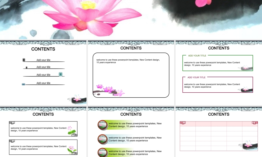 中国风荷花PPT模板.ppt