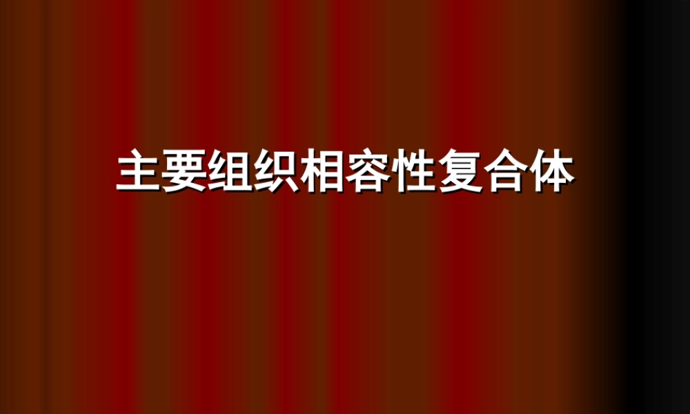主要组织相容性复合体.ppt