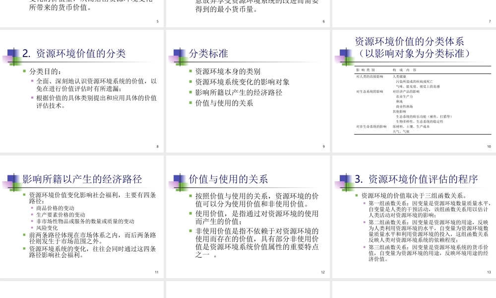资源环境价值评估.ppt