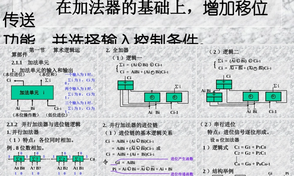 运算器和运算方法.ppt