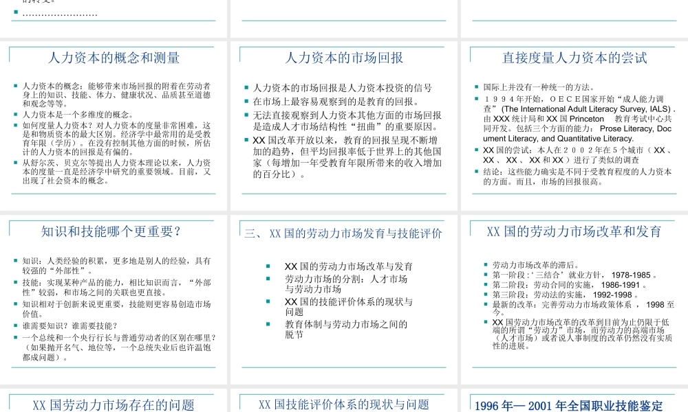 知识技能劳动力市场与大学生就业.ppt