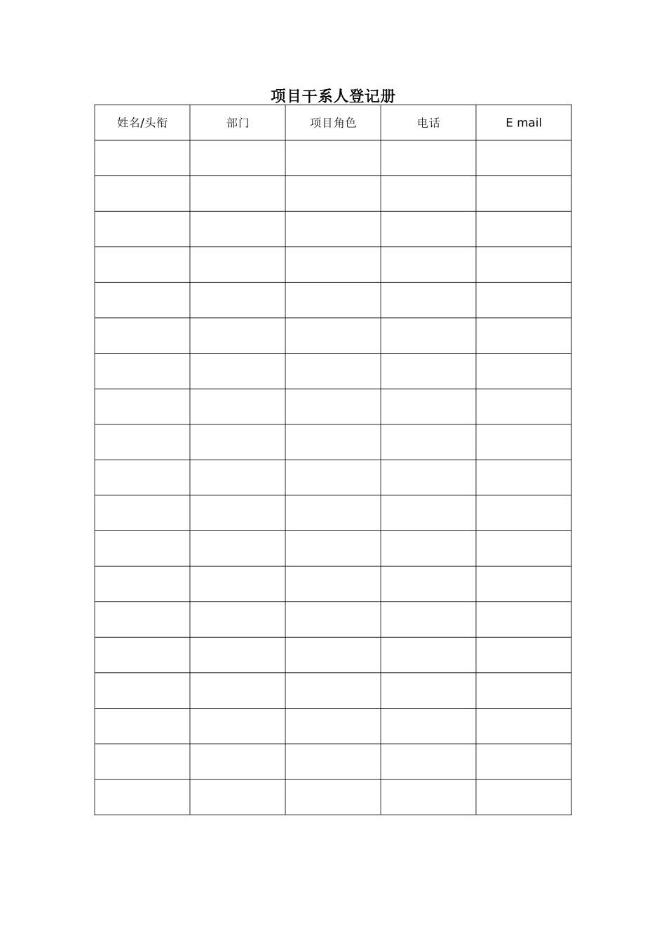 项目干系人登记册.doc_第1页