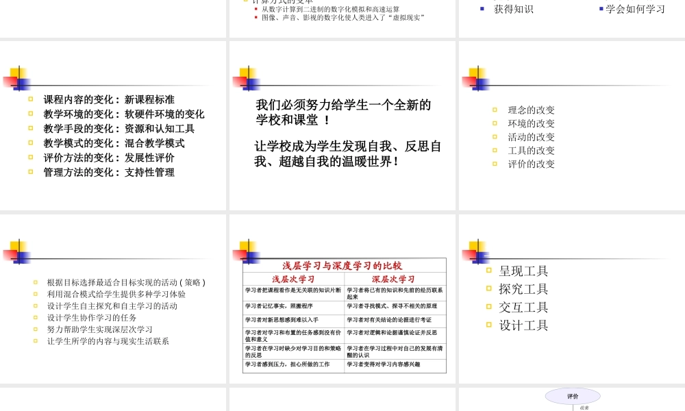 信息技术支持下传统课堂教学模式的改革q79l3.ppt
