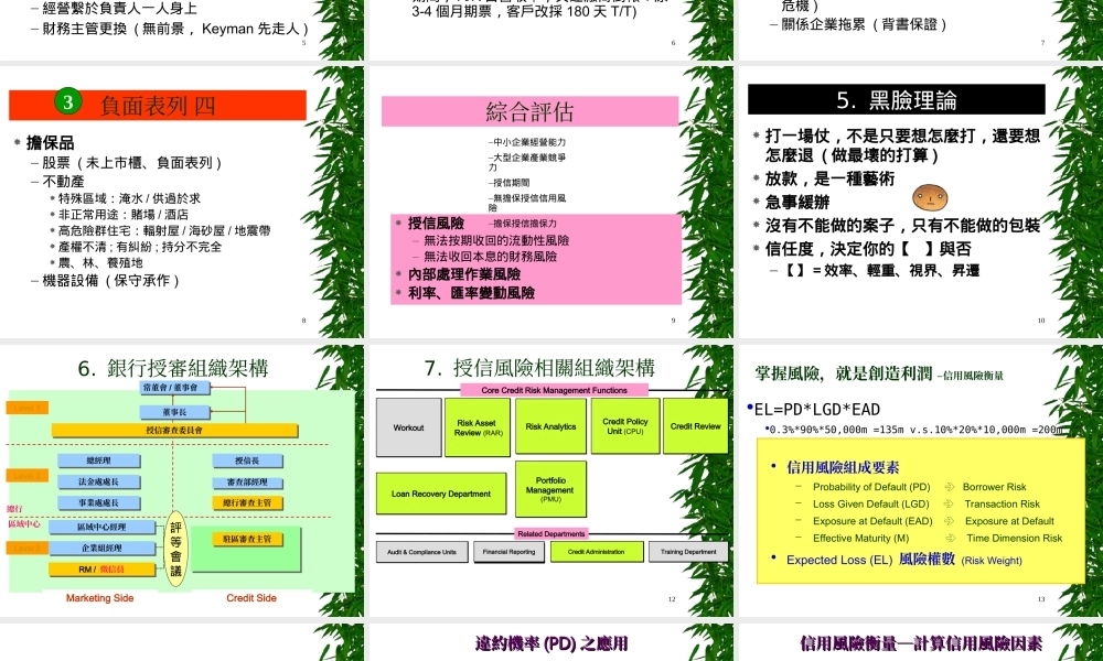 銀行授信風險管理.ppt