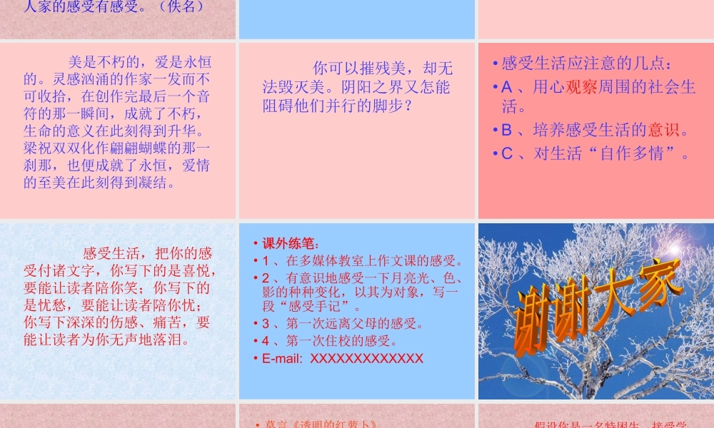 用心感受生活.ppt