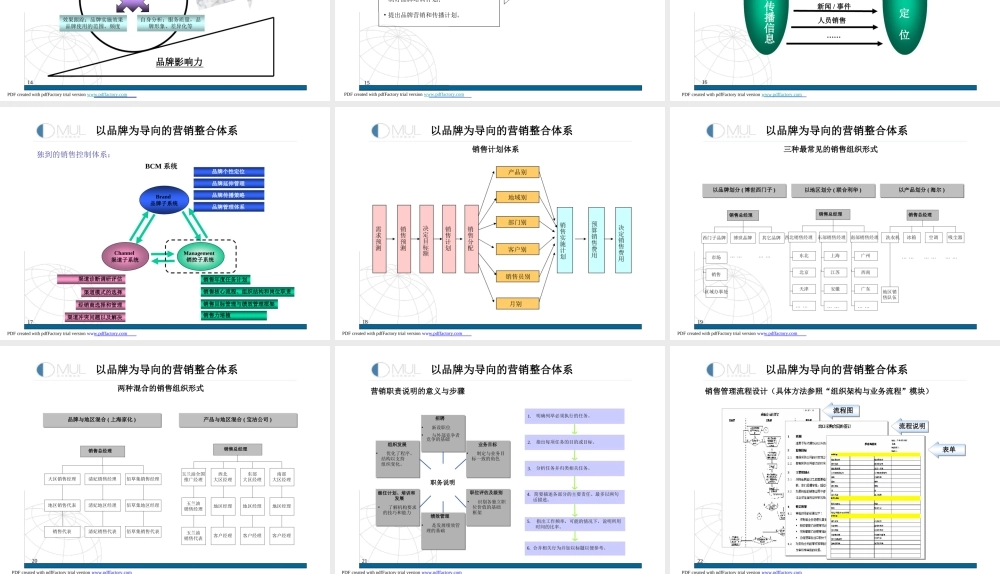 以品牌为导向的营销整合体系s8p3m.ppt