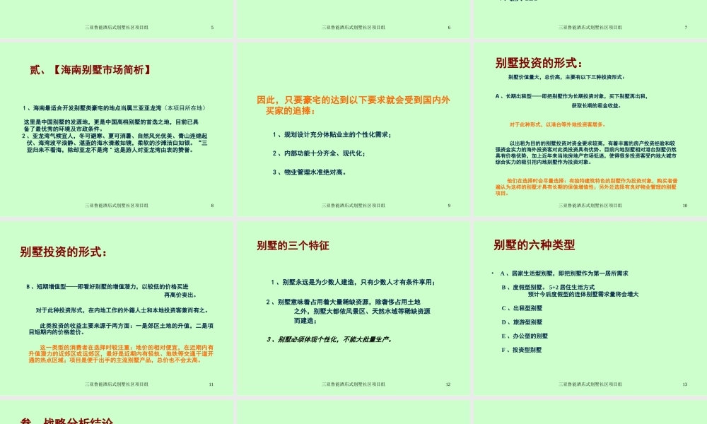 中国三亚鲁能酒店式别墅社区.ppt