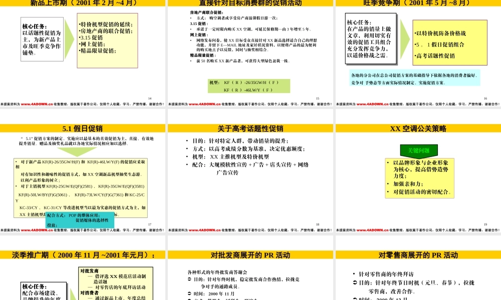 xx空调冷冻年度公关促销策略.ppt