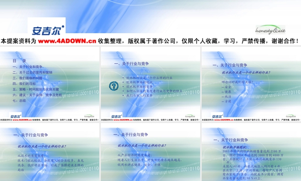 安吉儿饮水机品牌推广方案.ppt