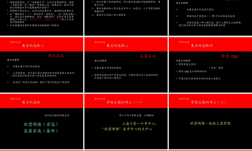 奥美-M3特区2004年度营销推广建议书 .ppt