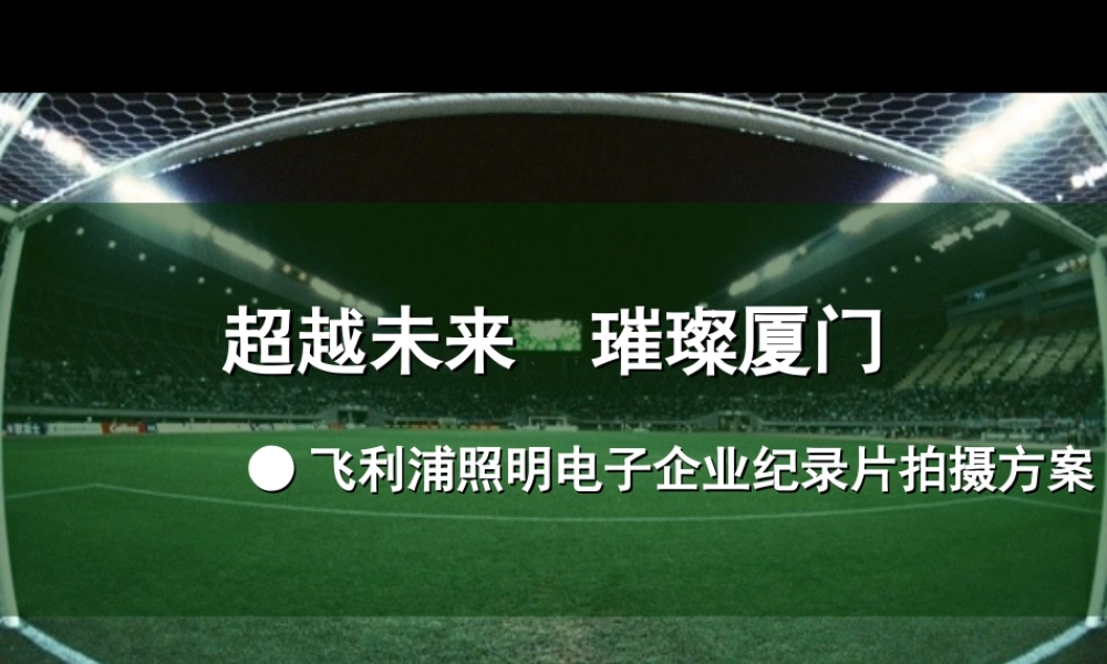 飞利浦照明电子企业纪录片拍摄方案.ppt