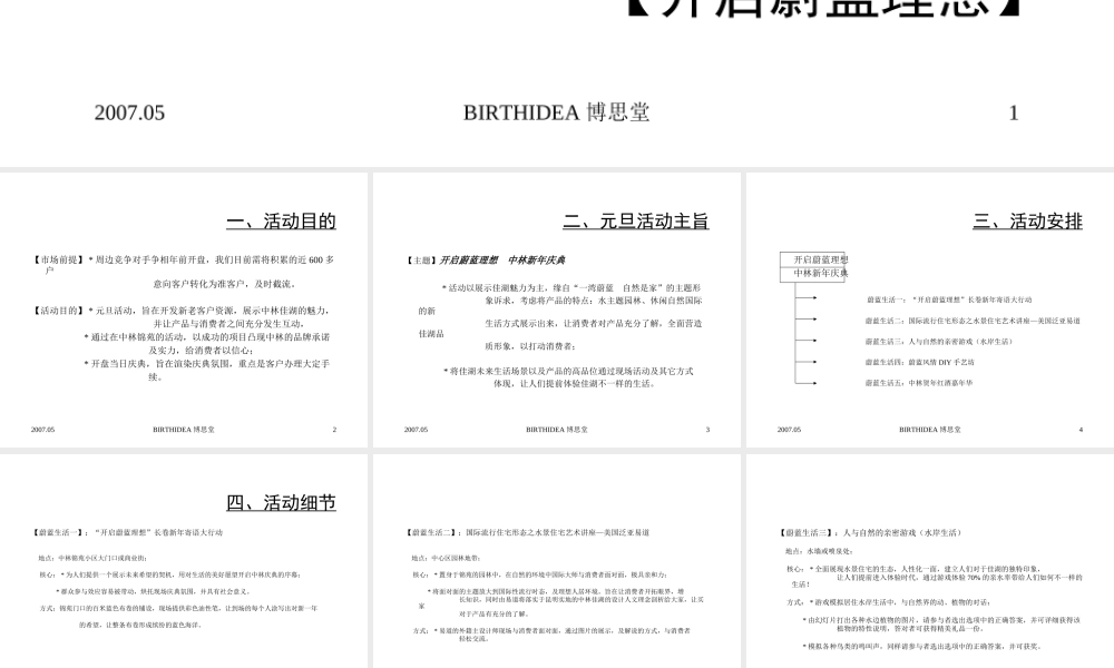 博思堂－中林佳湖开盘方案2007-5-1.ppt