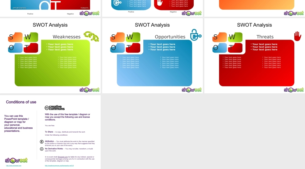 彩色swot分析PPT图表.ppt