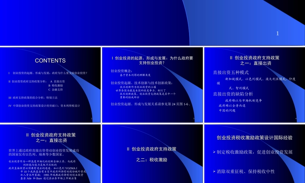 创业投资政府支持政策设计.ppt