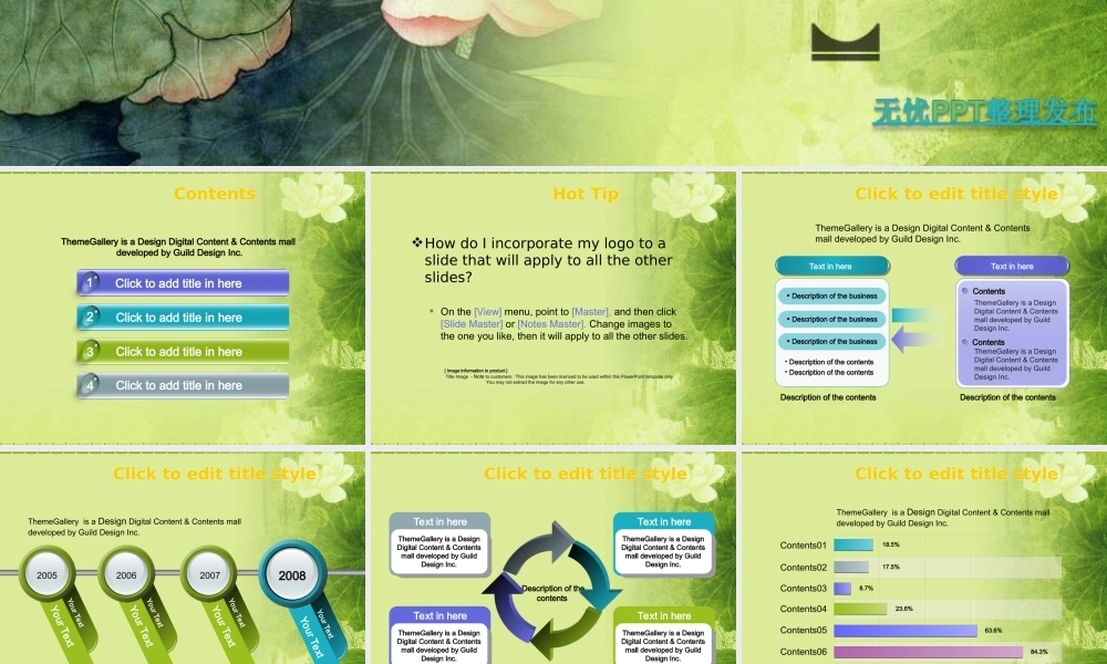 荷塘春绿-植物(1).ppt