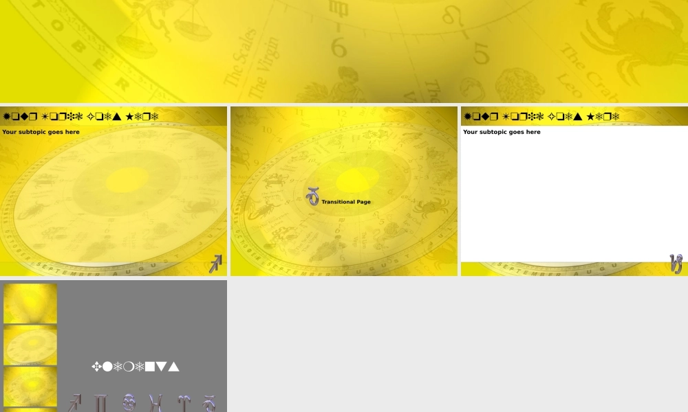 黄金罗盘与十二星座模板.pptx