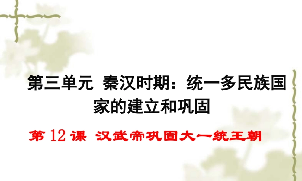 第12课 汉武帝巩固大一统王朝.ppt