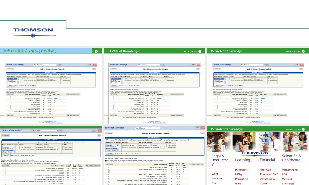揭开Sci的面纱 Web Of Science的检索使用及其对科学研究的推动(青苹果).ppt