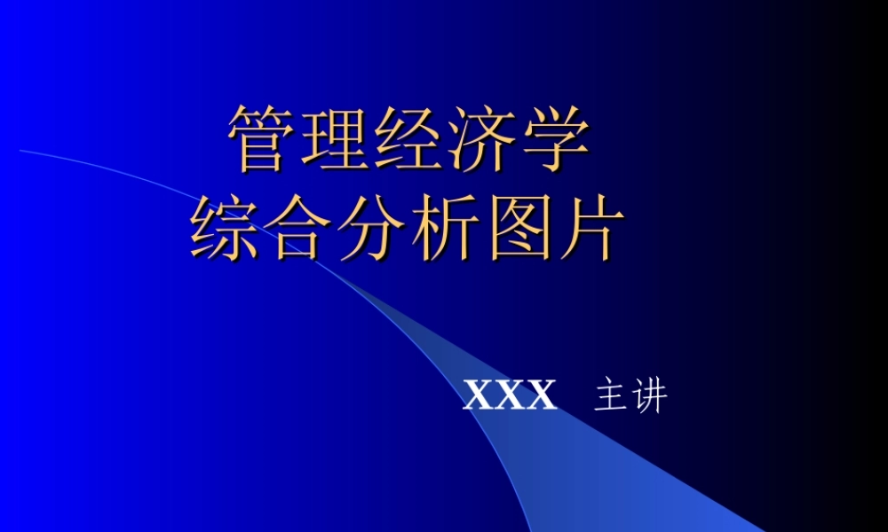管理经济学综合分析图片.ppt