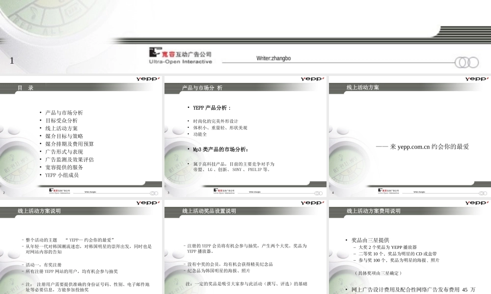 飞扬激情因乐而动三星YEPP网络推广方案.ppt