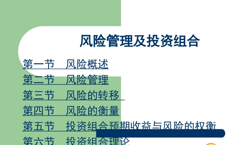 风险管理及投资组合.ppt