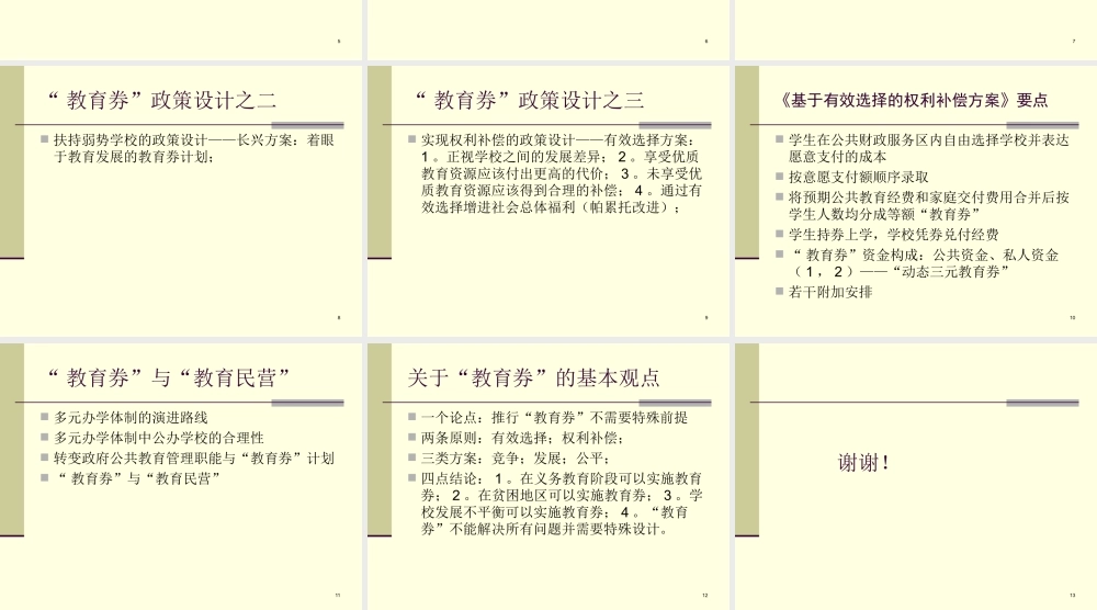 教育券的观念基础与政策设计.ppt