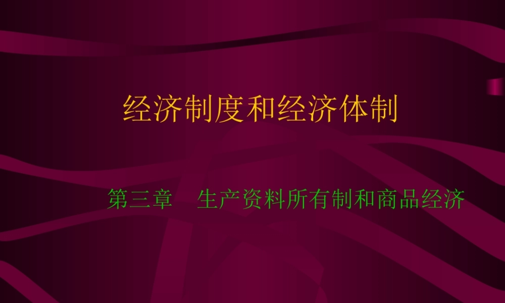 经济制度和经济体制.ppt