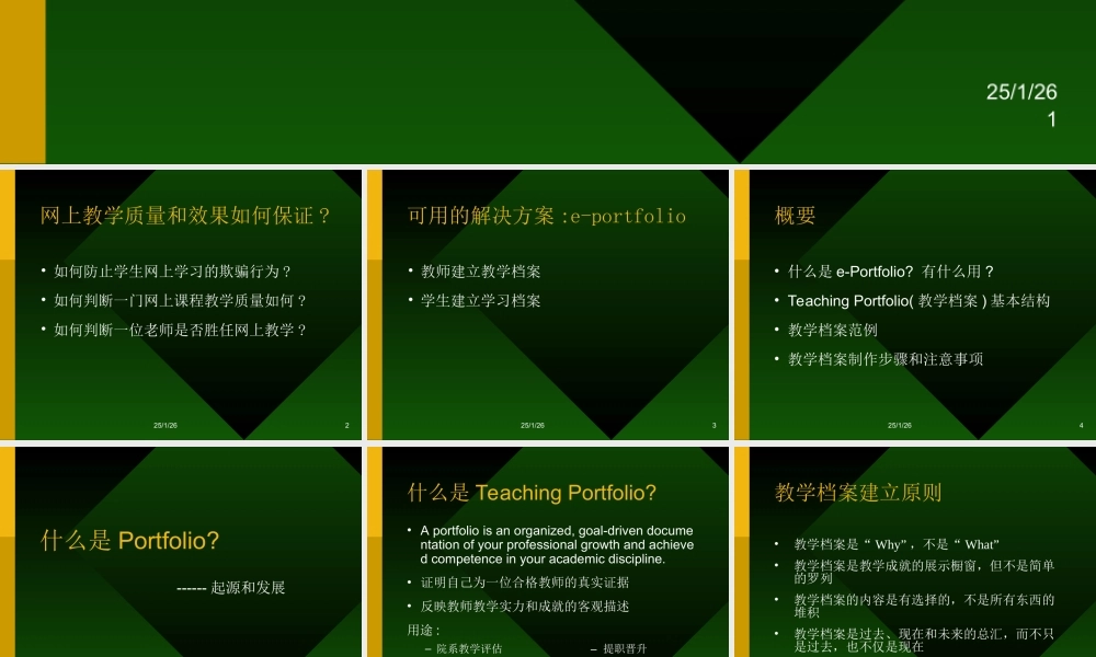 电子教学档案与网上教学.ppt