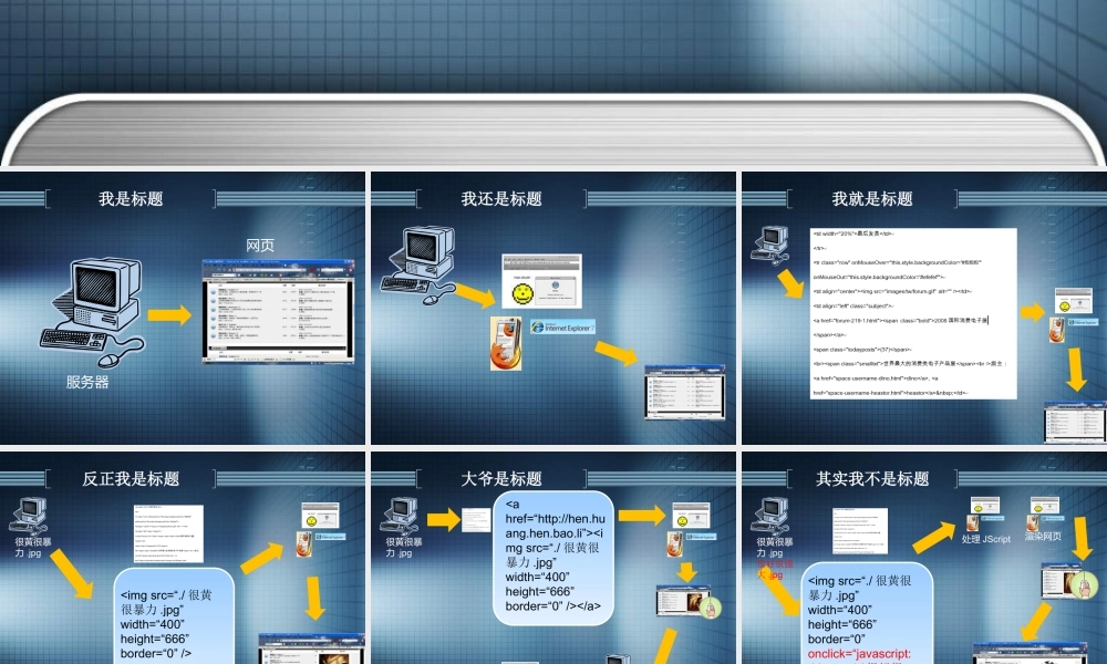 从服务器到浏览器——Web技术介绍 .ppt