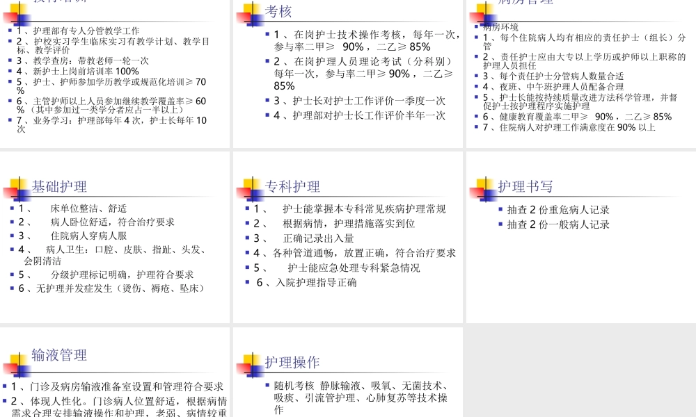 二级综合性医院护理评分标准.ppt